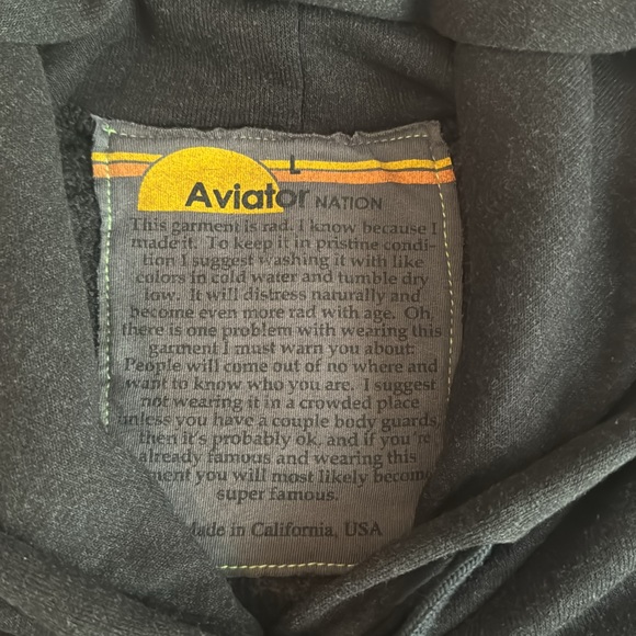 Aviator Nation Logo Striped Pullover Size L - Picture 8 of 14